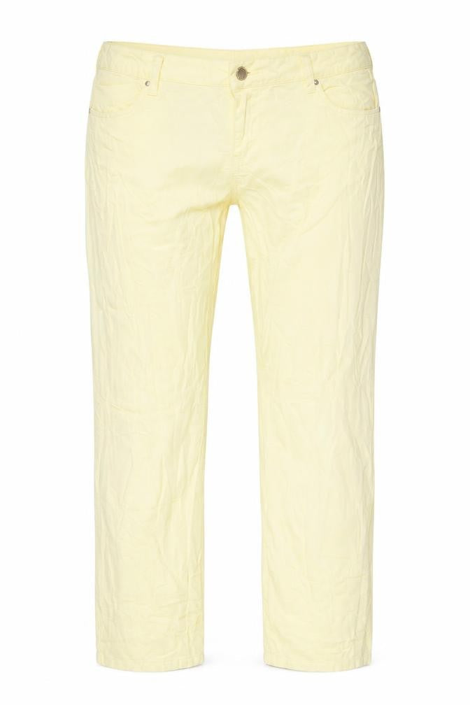 KASHITU  Womens Yellow  Denim Straight Jeans Size 34 in L28 in