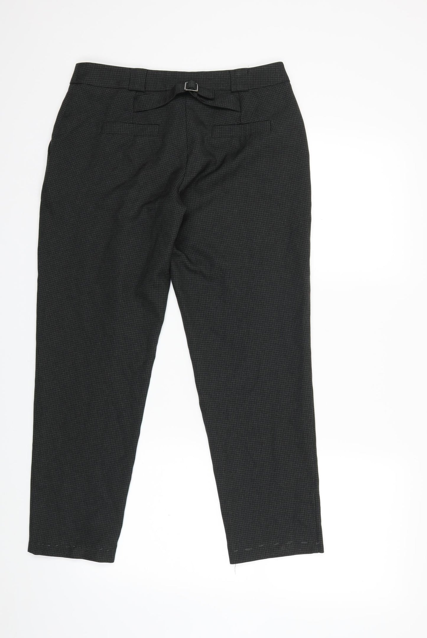 Dorothy Perkins Womens Green Houndstooth  Trousers  Size 10 L25 in