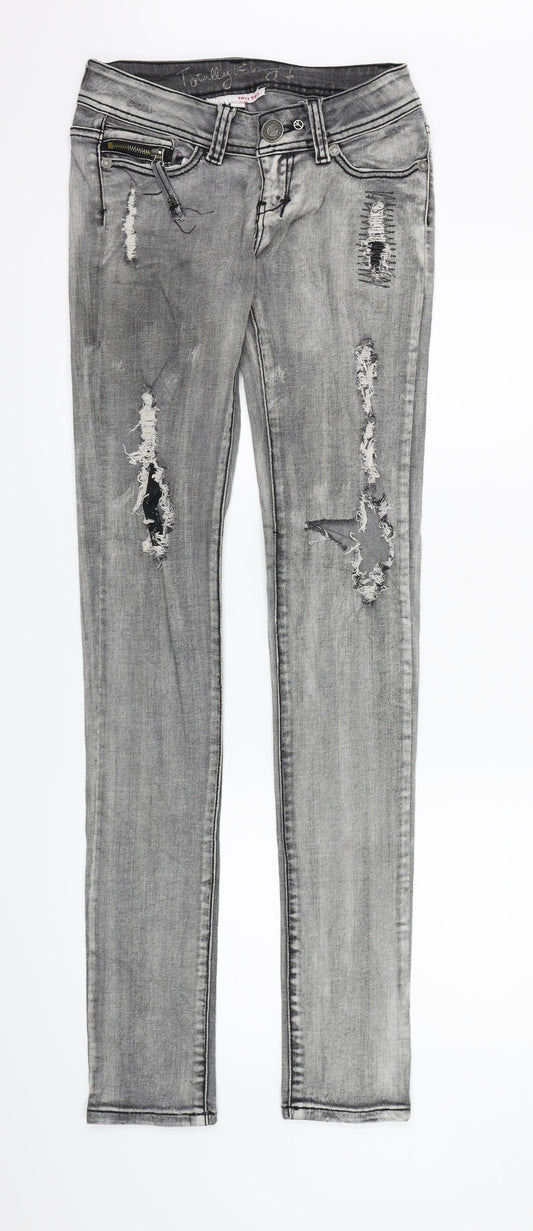 TALLY WEiJL Womens Grey  Denim Skinny Jeans Size 2XS L33 in
