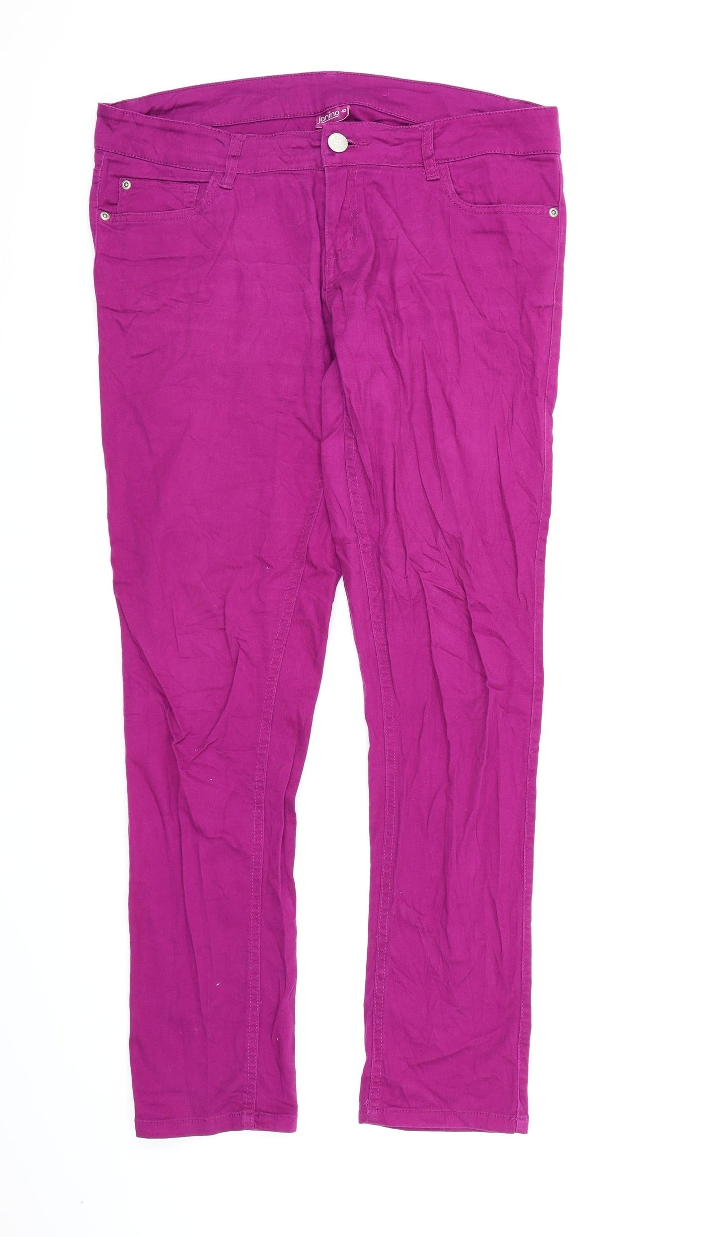 Janina Womens Purple   Trousers  Size 14 L30 in