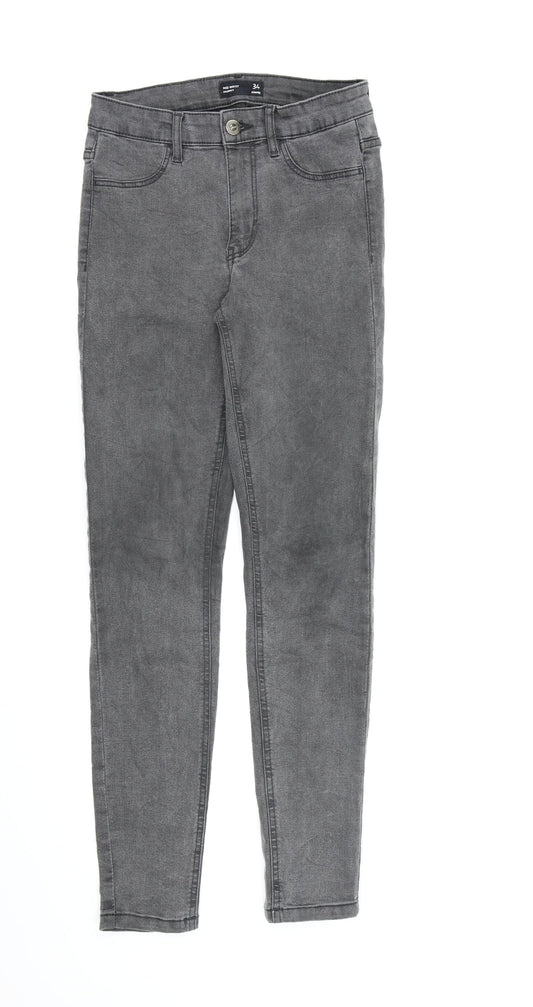 Sinsay Womens Grey  Denim Skinny Jeans Size 6 L27 in