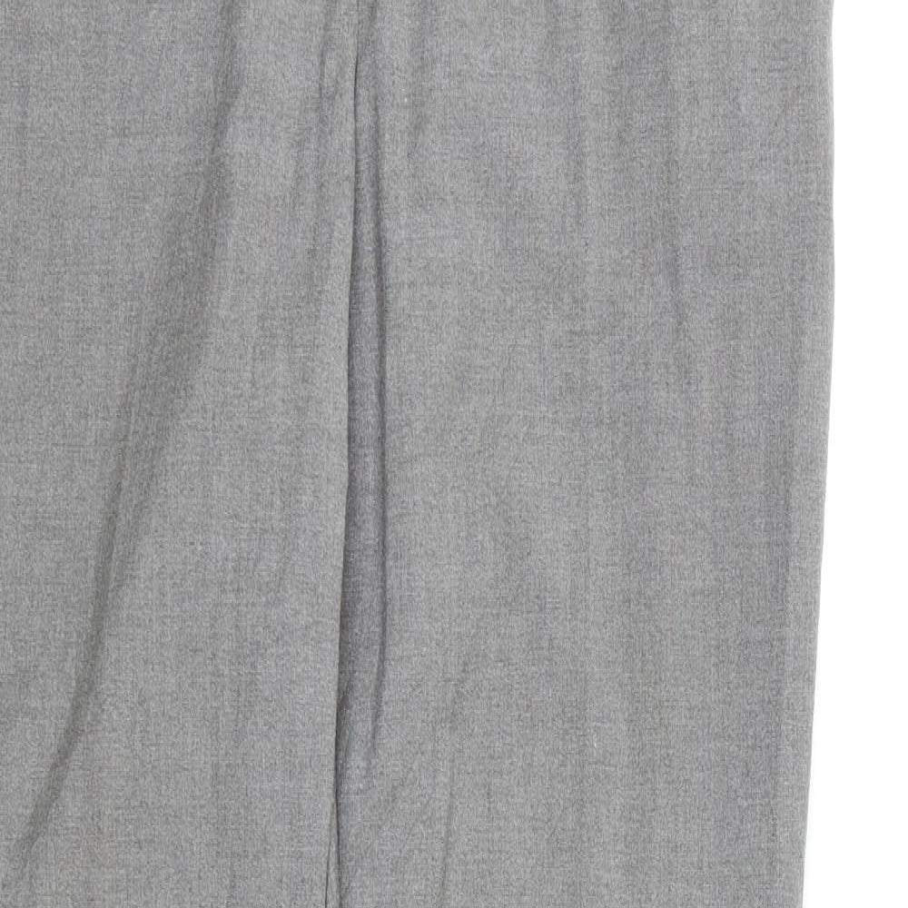 H&M Womens Grey  Rayon Dress Pants Trousers Size 12 L29 in
