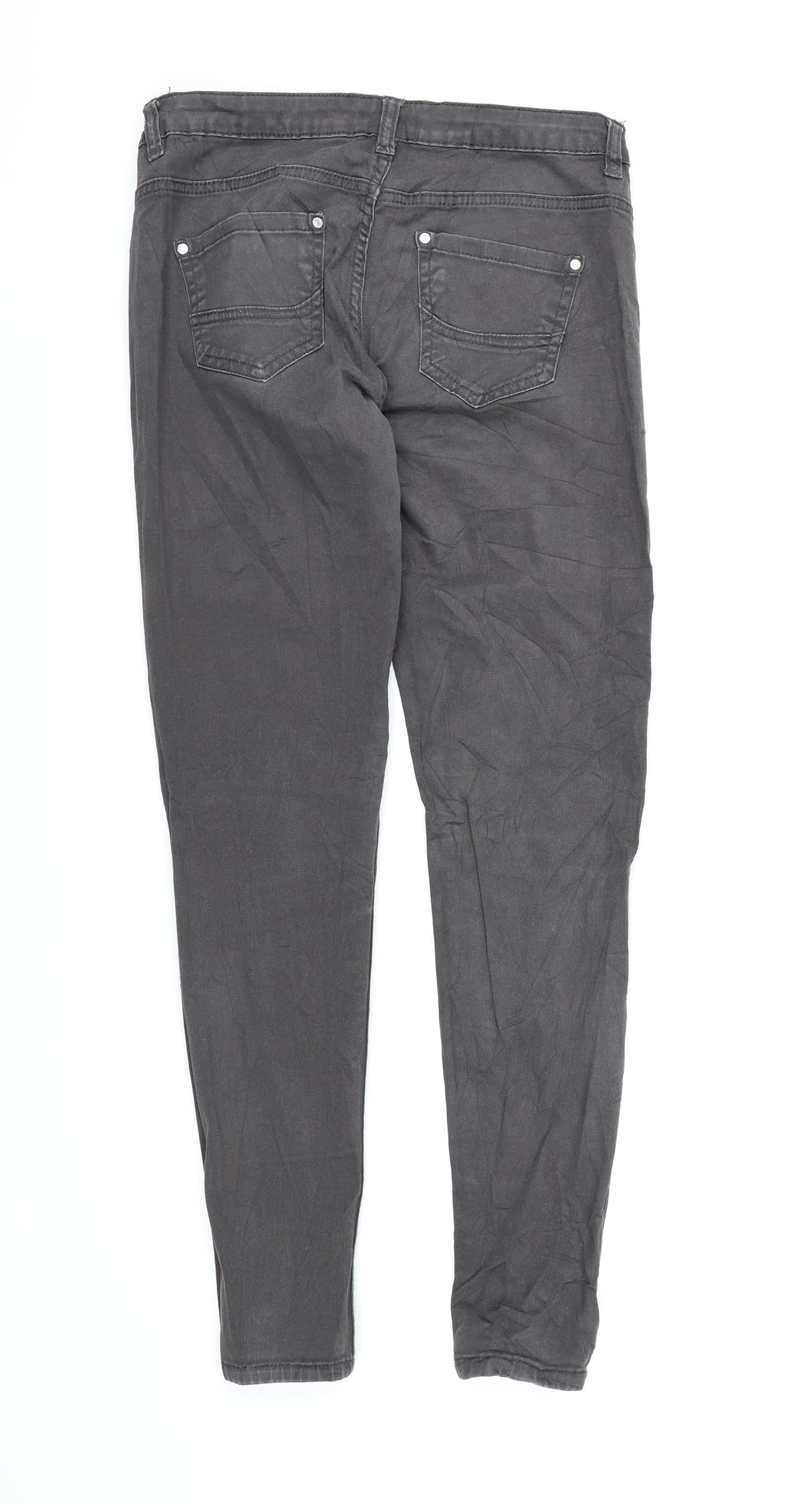 Preworn Womens Grey  Denim Skinny Jeans Size S L28 in