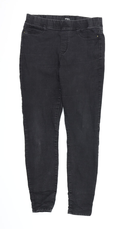 Preloved Pep&Co Womens Black  Denim Jegging Jeans Size 12 L27 in - Front