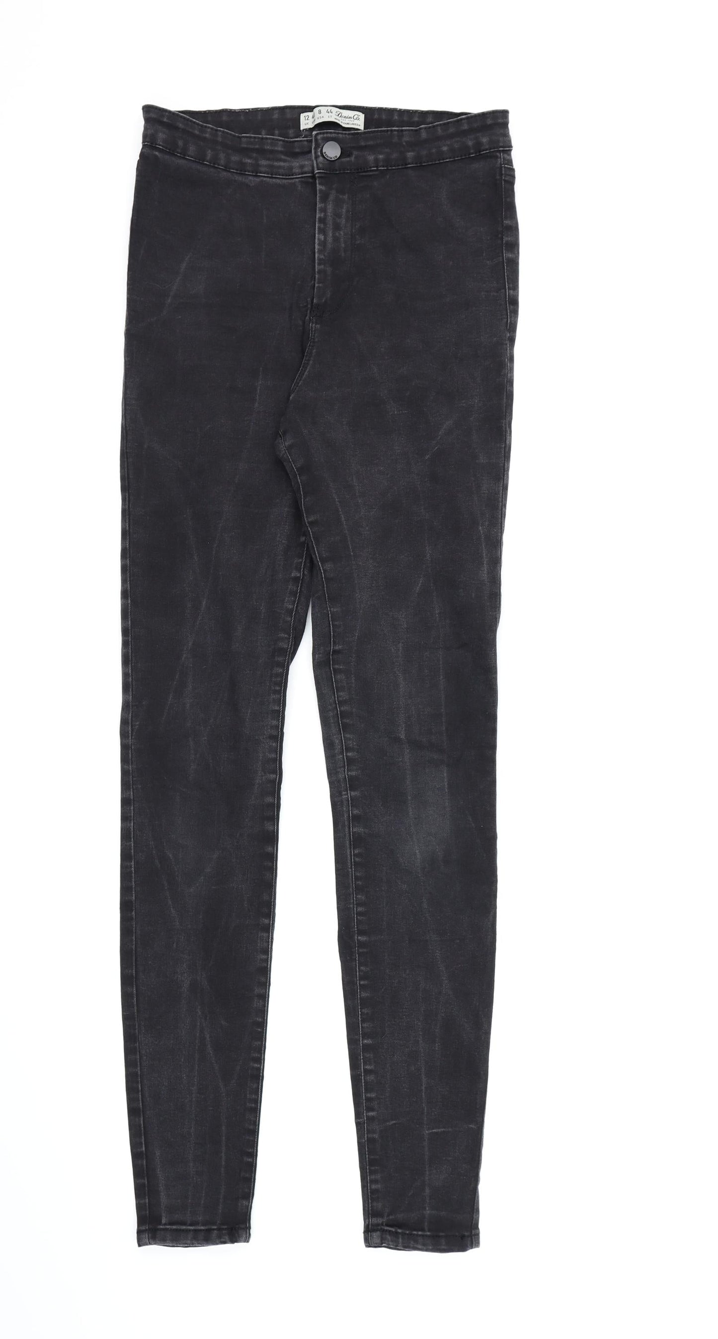 Denim co Womens Black  Denim Skinny Jeans Size 12 L30 in