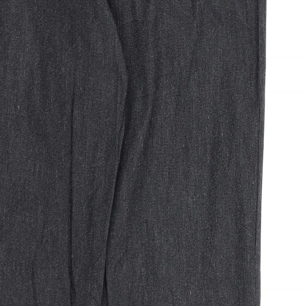 H&M Womens Grey  Rayon Dress Pants Trousers Size 16 L28 in