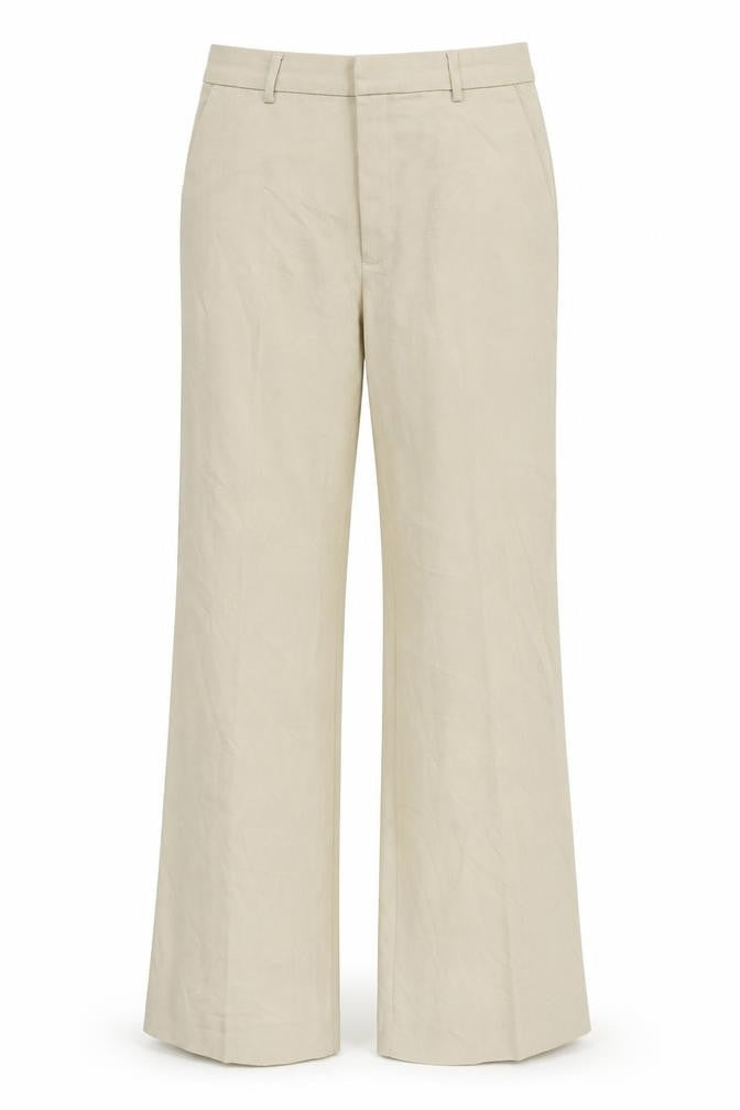 Gestuz Womens Beige  Rayon Trousers  Size 12 L30 in