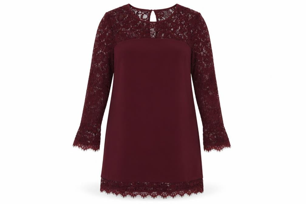 New Look Womens Purple  Lace A-Line  Size 14
