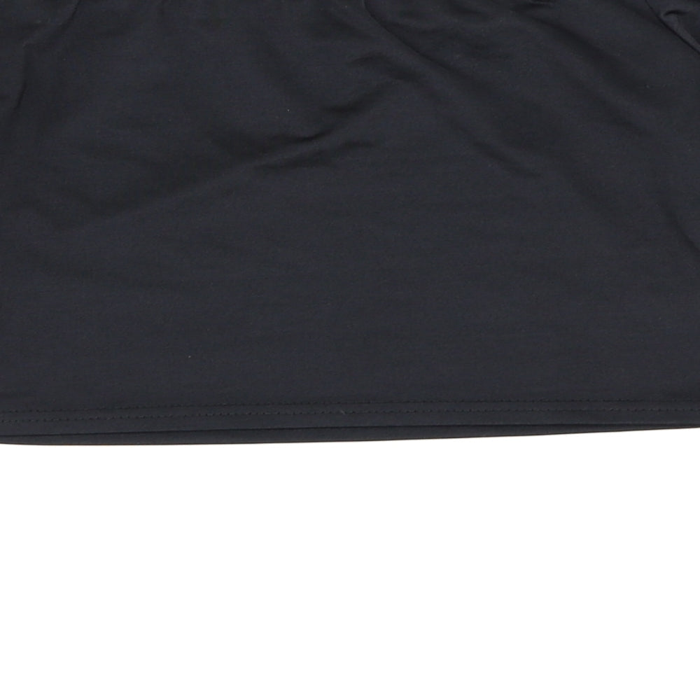 PRETTYLITTLETHING Womens Black   Cropped Blouse Size 10
