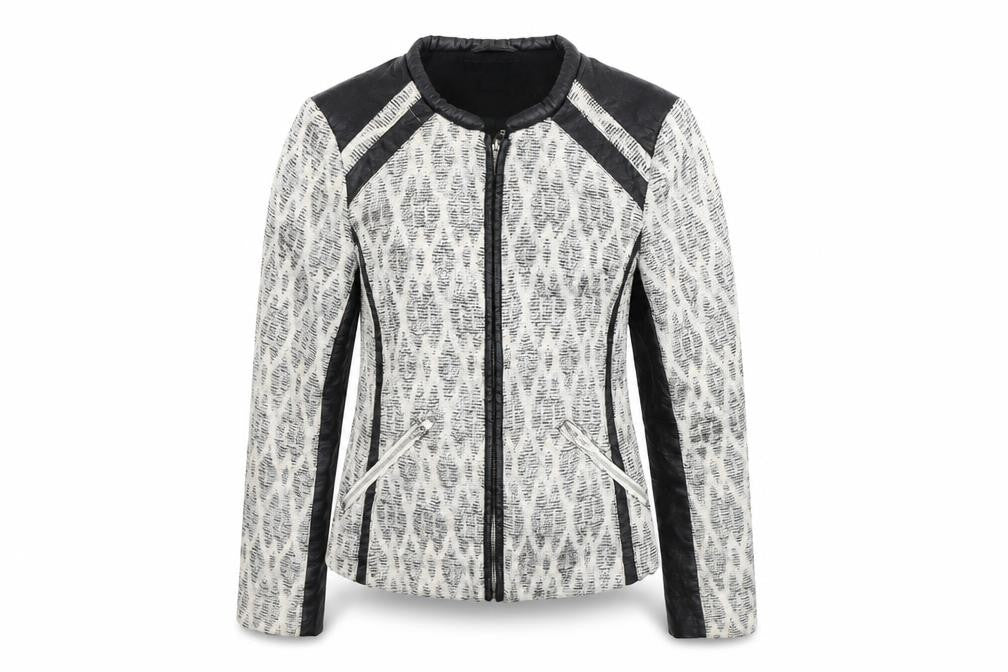 H&M Womens Multicoloured Geometric  Jacket Blazer Size 10