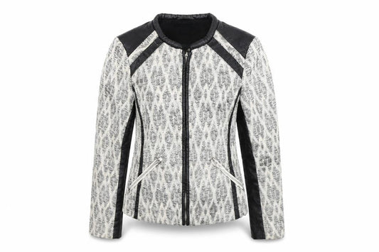 H&M Womens Multicoloured Geometric  Jacket Blazer Size 10