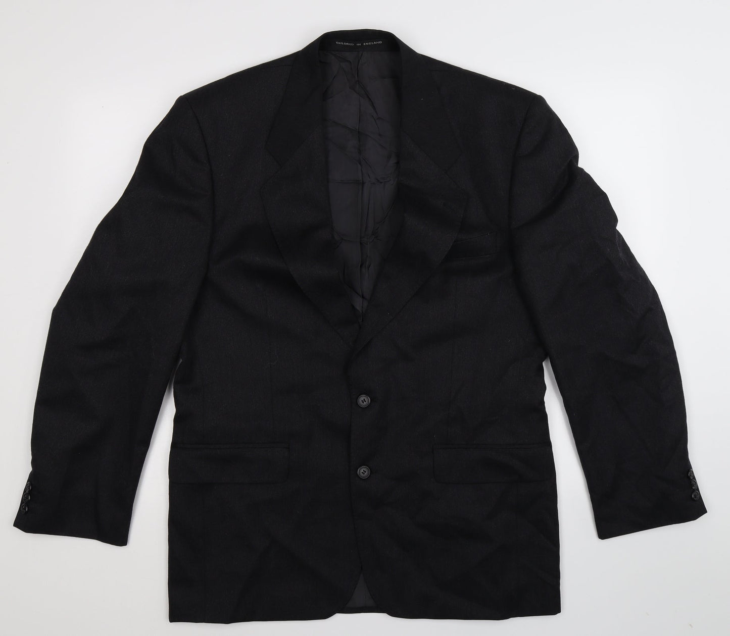 The Label Mens Black Striped  Jacket Suit Jacket Size 40