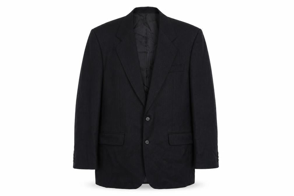 The Label Mens Black Striped  Jacket Suit Jacket Size 40
