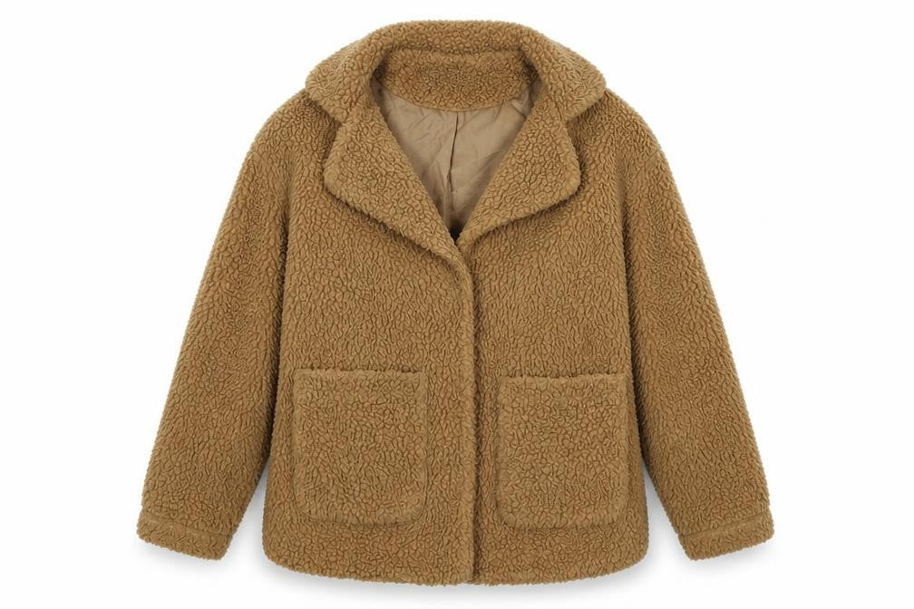 Brave Soul Womens Beige  Fleece Jacket  Size 10