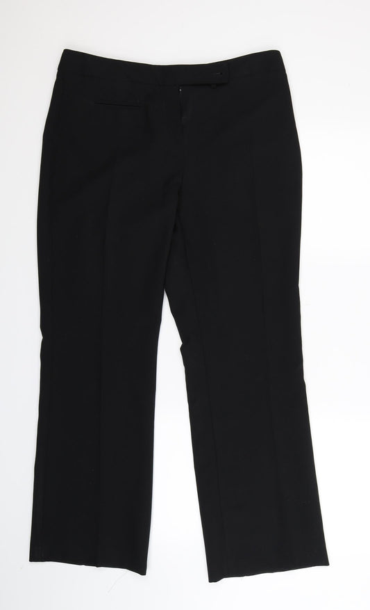 Marks and Spencer Womens Black   Dress Pants Trousers Size 14 L29 in