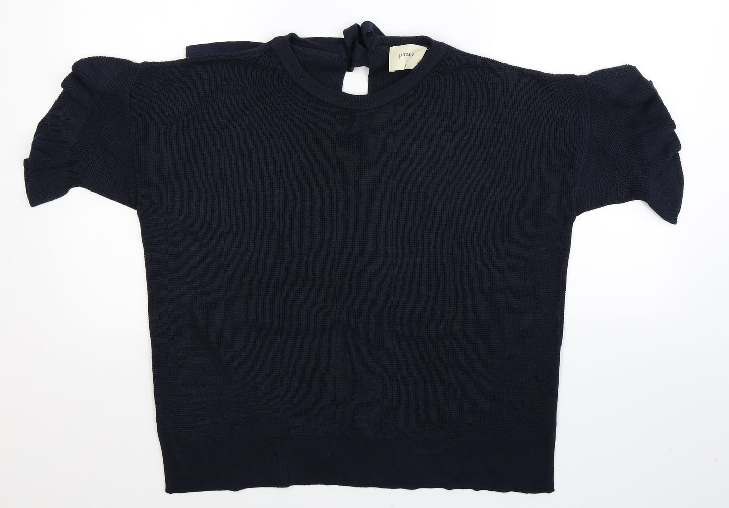 Papaya Womens Blue  Knit Pullover Jumper Size M