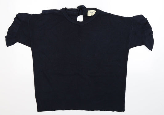 Papaya Womens Blue  Knit Pullover Jumper Size M