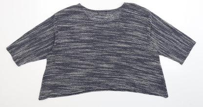 Preloved Saloos Womens Blue   Pullover Jumper Size 16  - Crop - Back