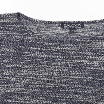 Preloved Saloos Womens Blue   Pullover Jumper Size 16  - Crop - Detail