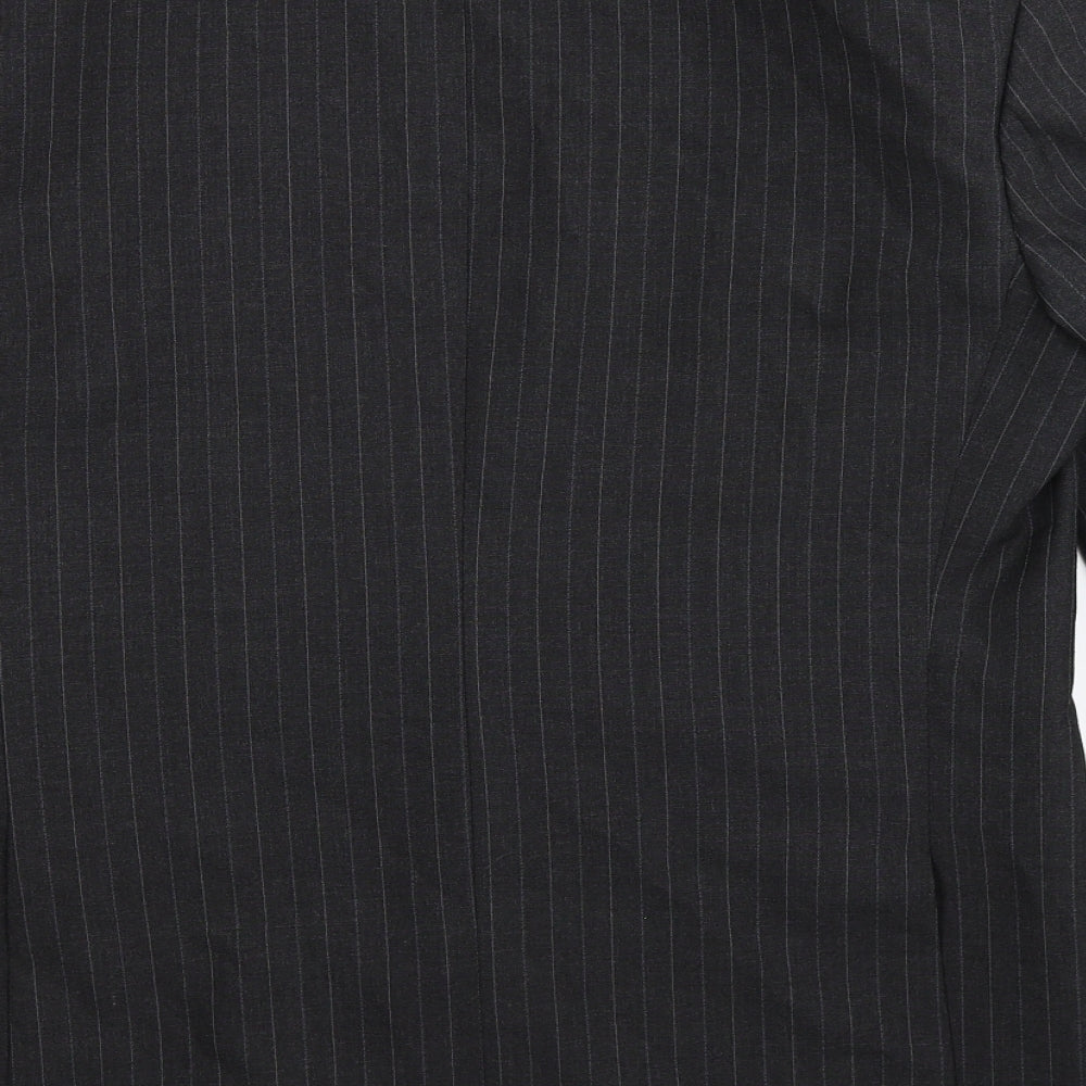 House of Fraser Mens Black Striped  Jacket Suit Jacket Size 40