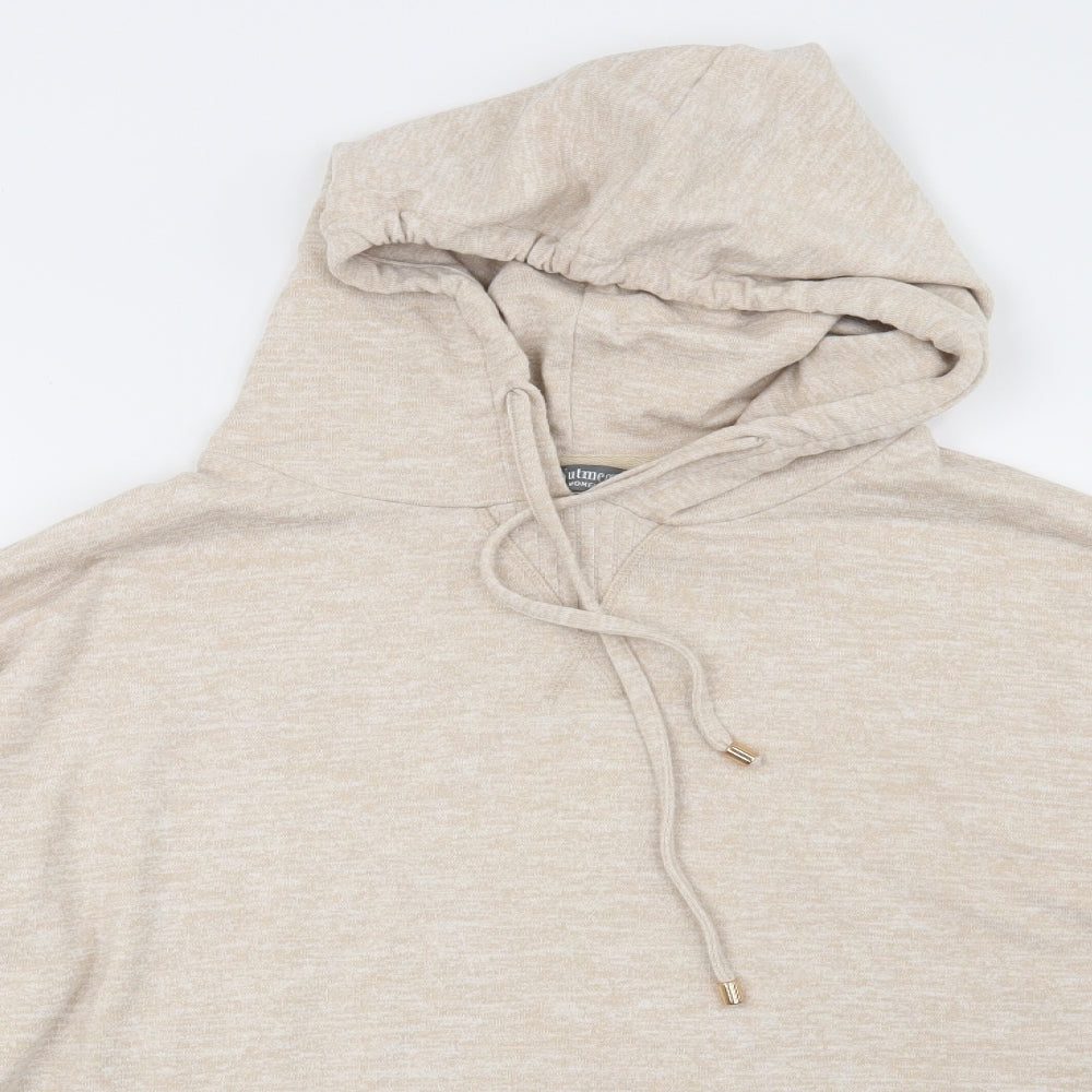 Nutmeg Womens Beige   Pullover Hoodie Size 14
