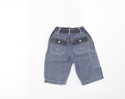 Preloved Mothercare Boys Blue   Cargo Jeans Size 3-6 Months - Back