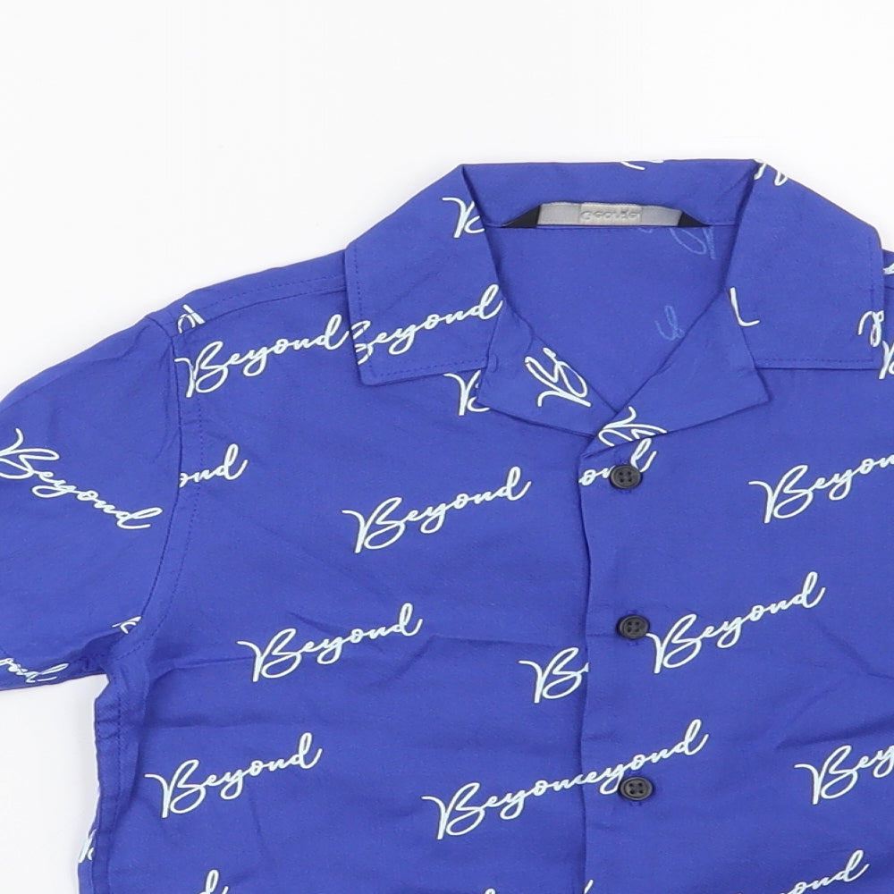 George Boys Blue   Basic Button-Up Size 4-5 Years  - Beyond