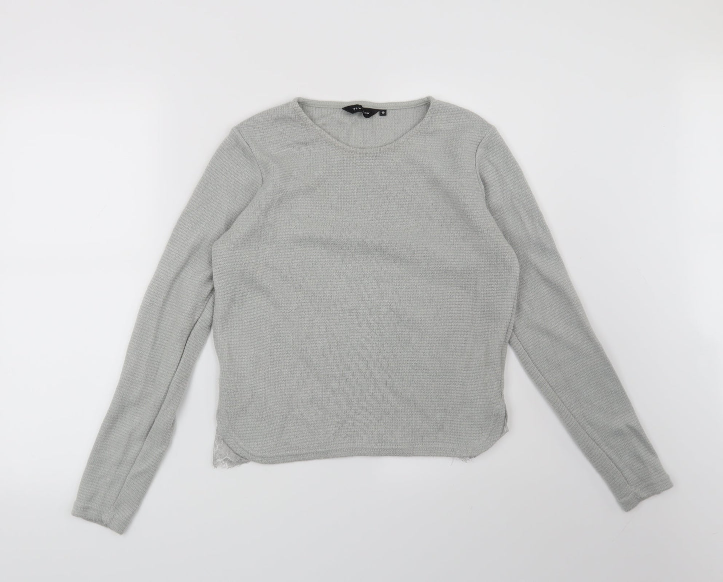 New Look Womens Grey   Pullover Sweatshirt Size 8