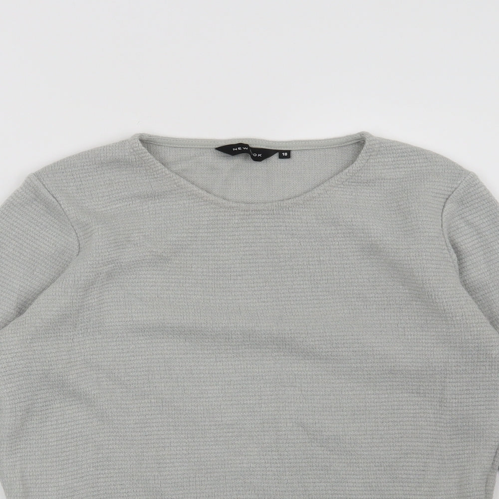 New Look Womens Grey   Pullover Sweatshirt Size 8