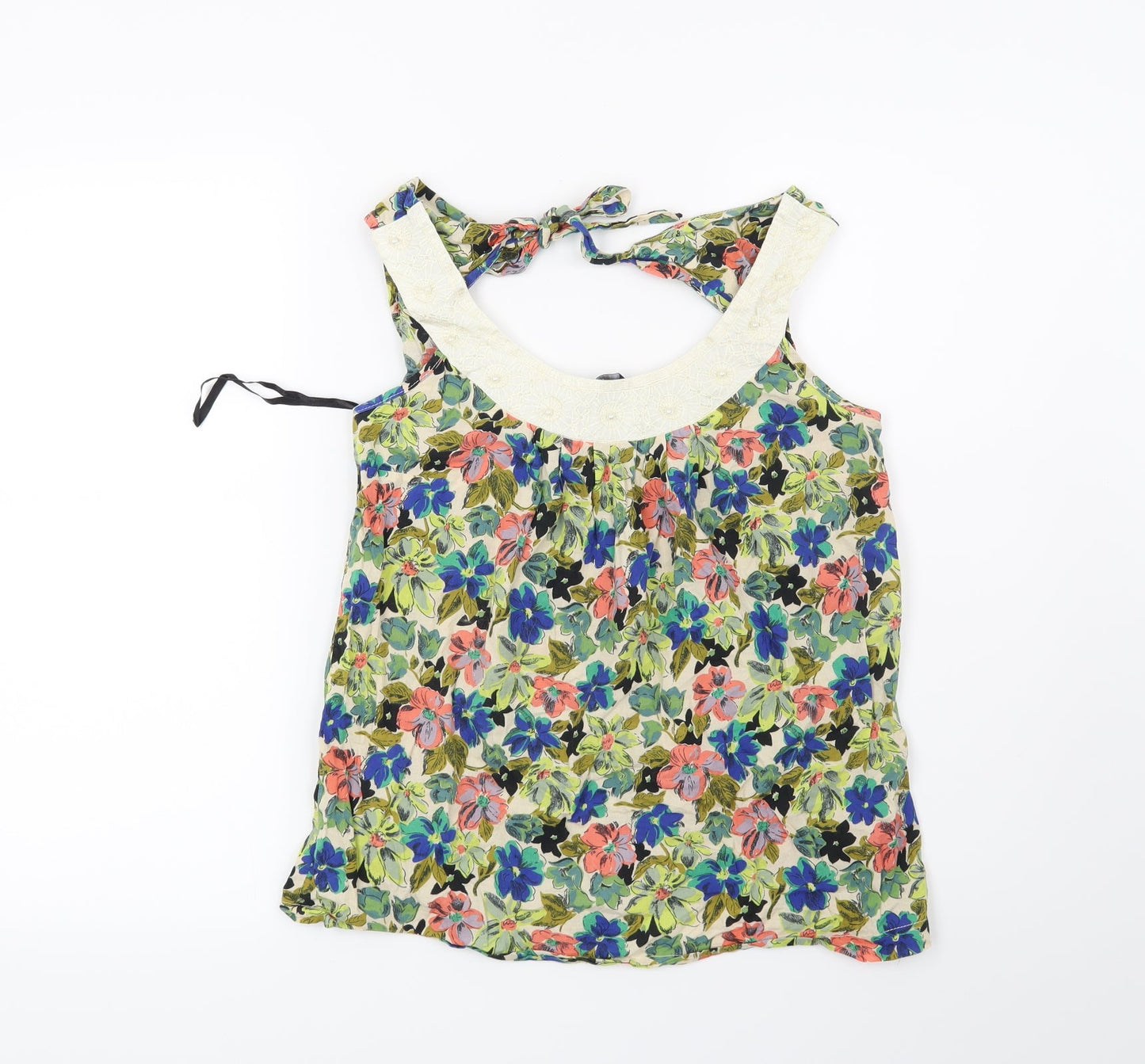 Dorothy Perkins Womens Green Floral  Basic Blouse Size 8