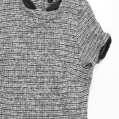 Preloved New Look Womens Black Geometric  Shift  Size 10 - Detail