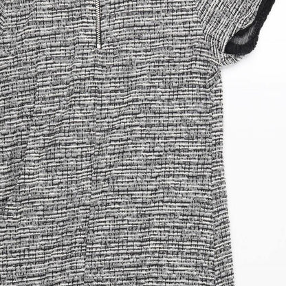 Preloved New Look Womens Black Geometric  Shift  Size 10 - Label