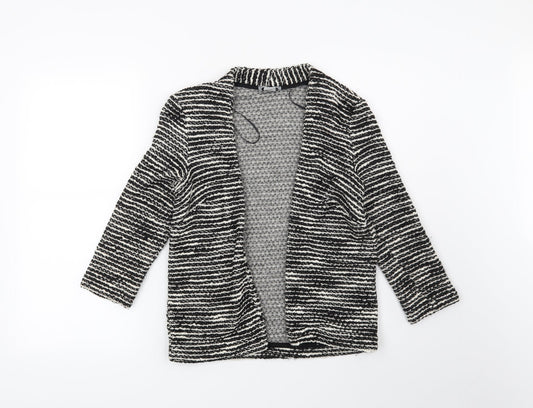 H&M Womens Black Striped  Jacket Blazer Size XS