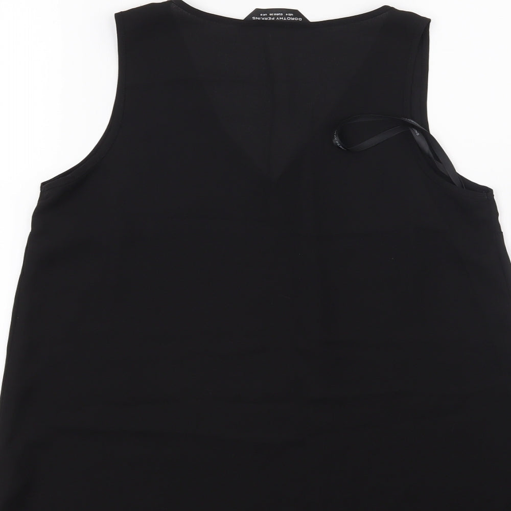 Dorothy Perkins Womens Black   Basic Blouse Size 8