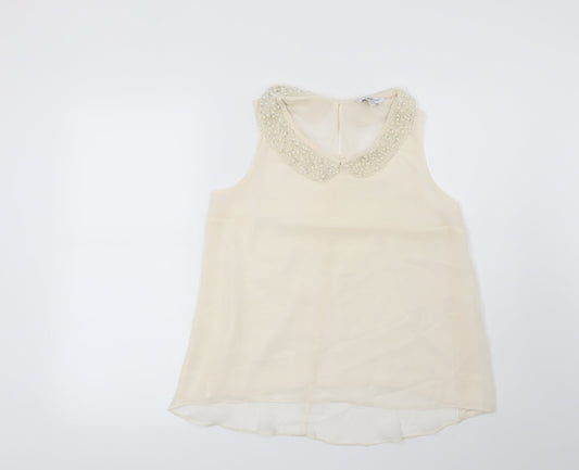 New Look Womens Beige   Basic Blouse Size 10