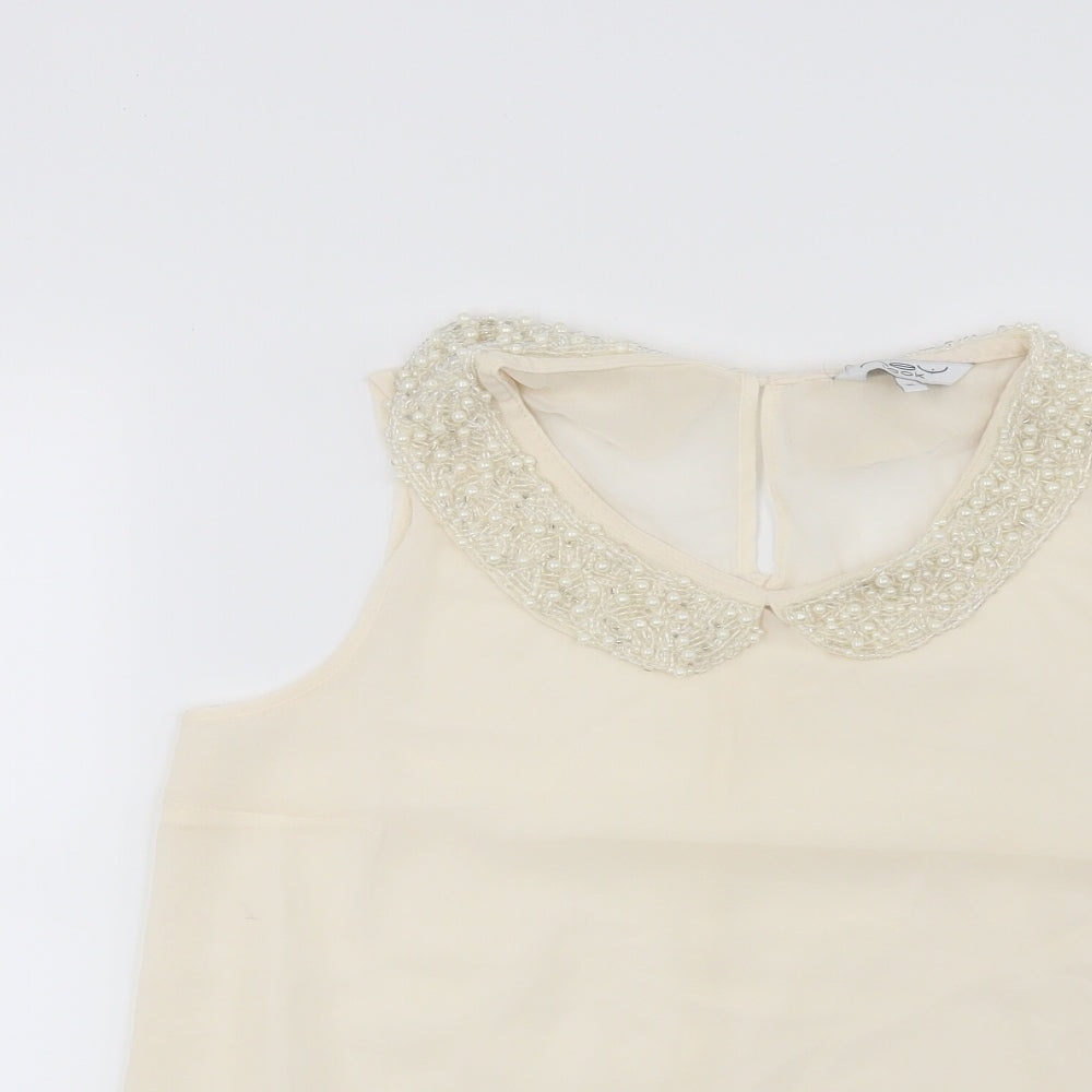 New Look Womens Beige   Basic Blouse Size 10