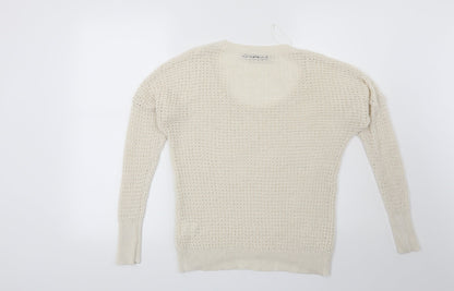 Preloved Crafted Womens Beige   Pullover Jumper Size 10 - Back