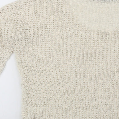 Preloved Crafted Womens Beige   Pullover Jumper Size 10 - Label