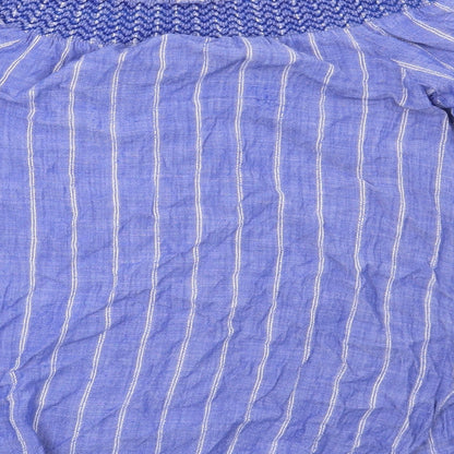 Preloved NEXT Womens Blue Striped  Basic Blouse Size 12 - Label