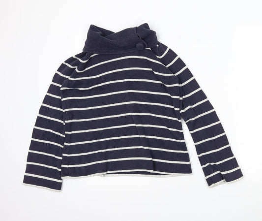 Preloved Garfield & Marks Womens Blue Striped  Pullover Jumper Size 14 - Front