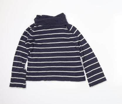 Preloved Garfield & Marks Womens Blue Striped  Pullover Jumper Size 14 - Back