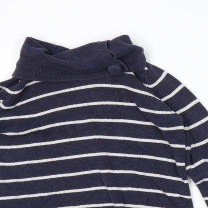 Preloved Garfield & Marks Womens Blue Striped  Pullover Jumper Size 14 - Detail