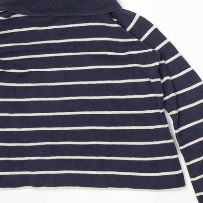 Preloved Garfield & Marks Womens Blue Striped  Pullover Jumper Size 14 - Label