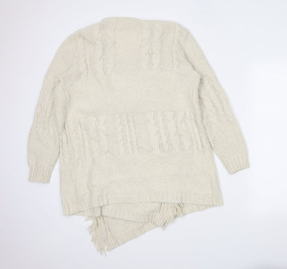 Preloved NEXT Womens Beige   Wrap Jumper Size M - Back