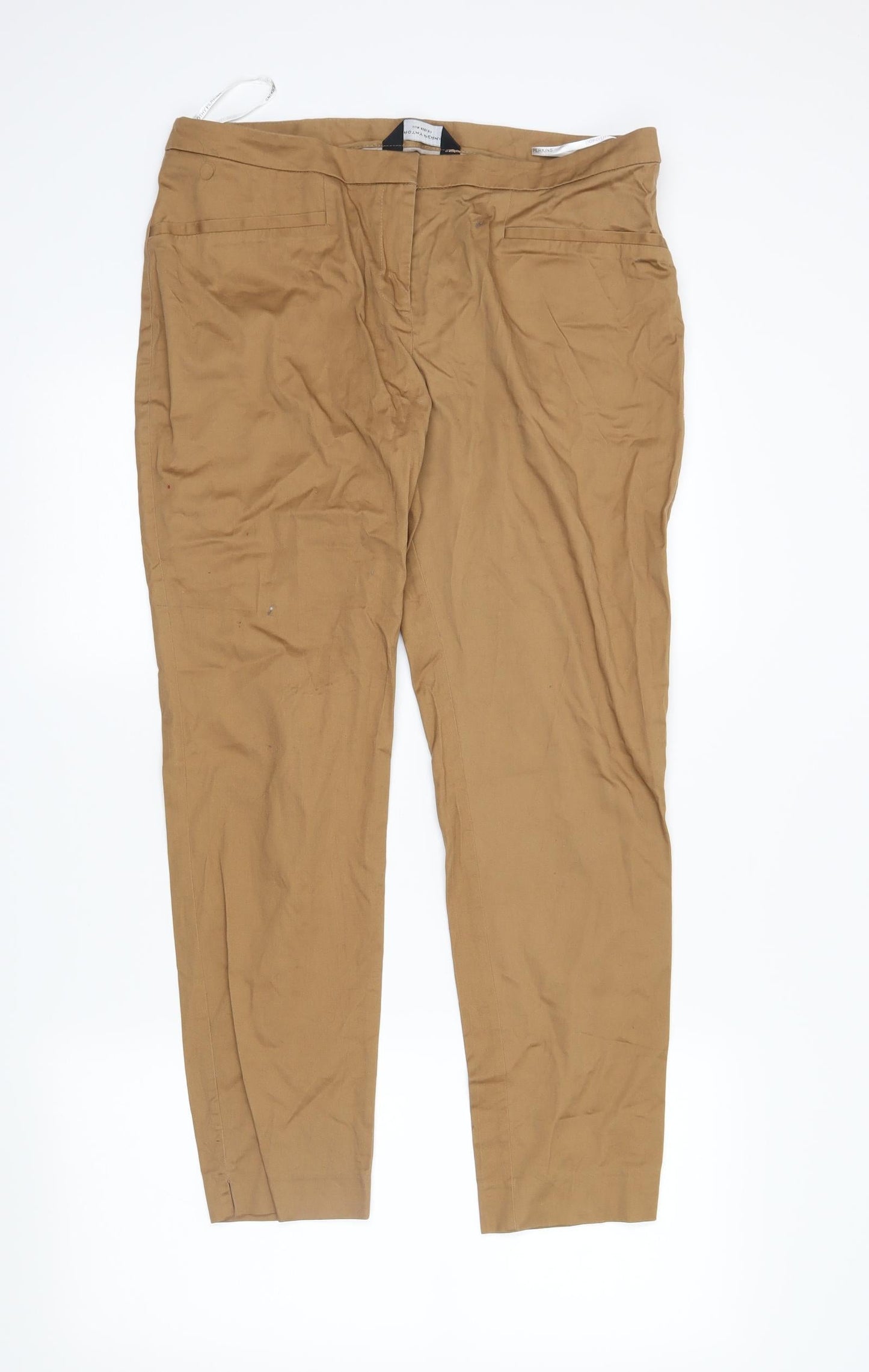 Dorothy Perkins Womens Brown   Trousers  Size 14 L27 in