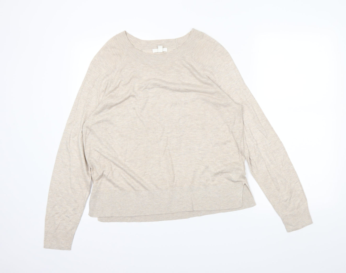 H&M Womens Ivory   Tunic Jumper Size L
