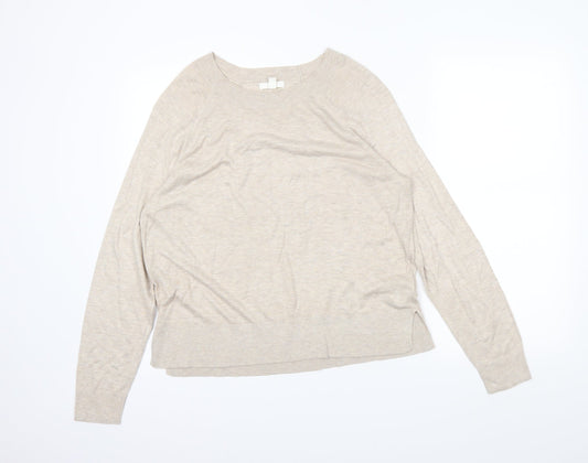 H&M Womens Ivory   Tunic Jumper Size L