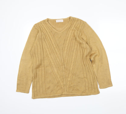 Preloved Daxon Womens Brown   Pullover Jumper Size 14 - Front