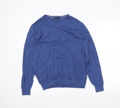 Preloved George Mens Blue   Pullover Jumper Size XL - Front