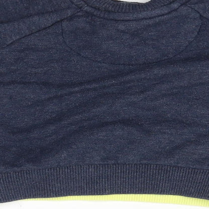 Preloved F&F Boys Grey Colourblock  Pullover Jumper Size 0-3 Months  - Little Hero - Label